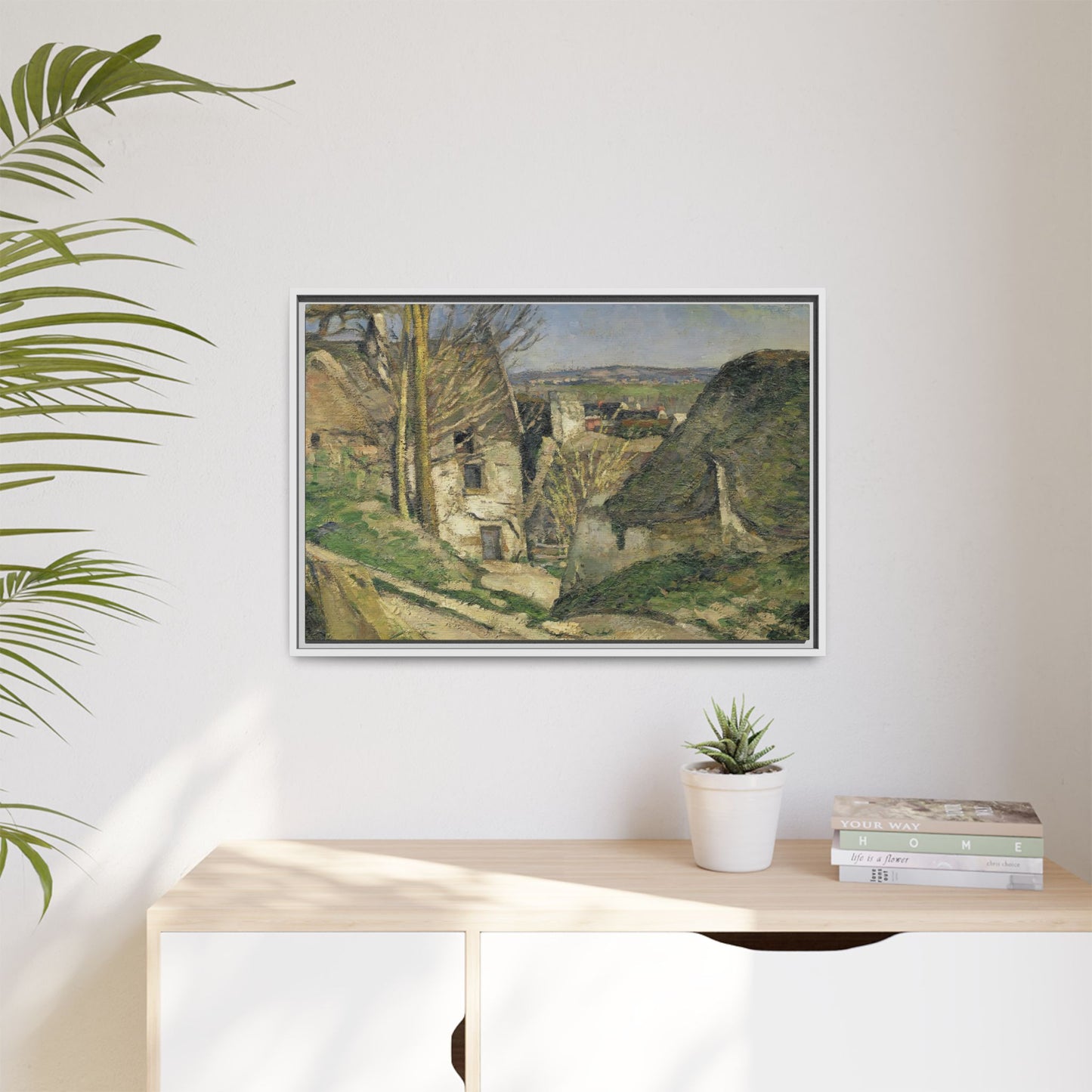 Cézanne, Paul - The House of the Hanged Man, Auvers-sur-Oise (1874) - Matte Canvas, Framed