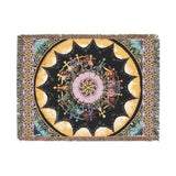 Obsidian Grandmothers Mandala - Woven Blanket