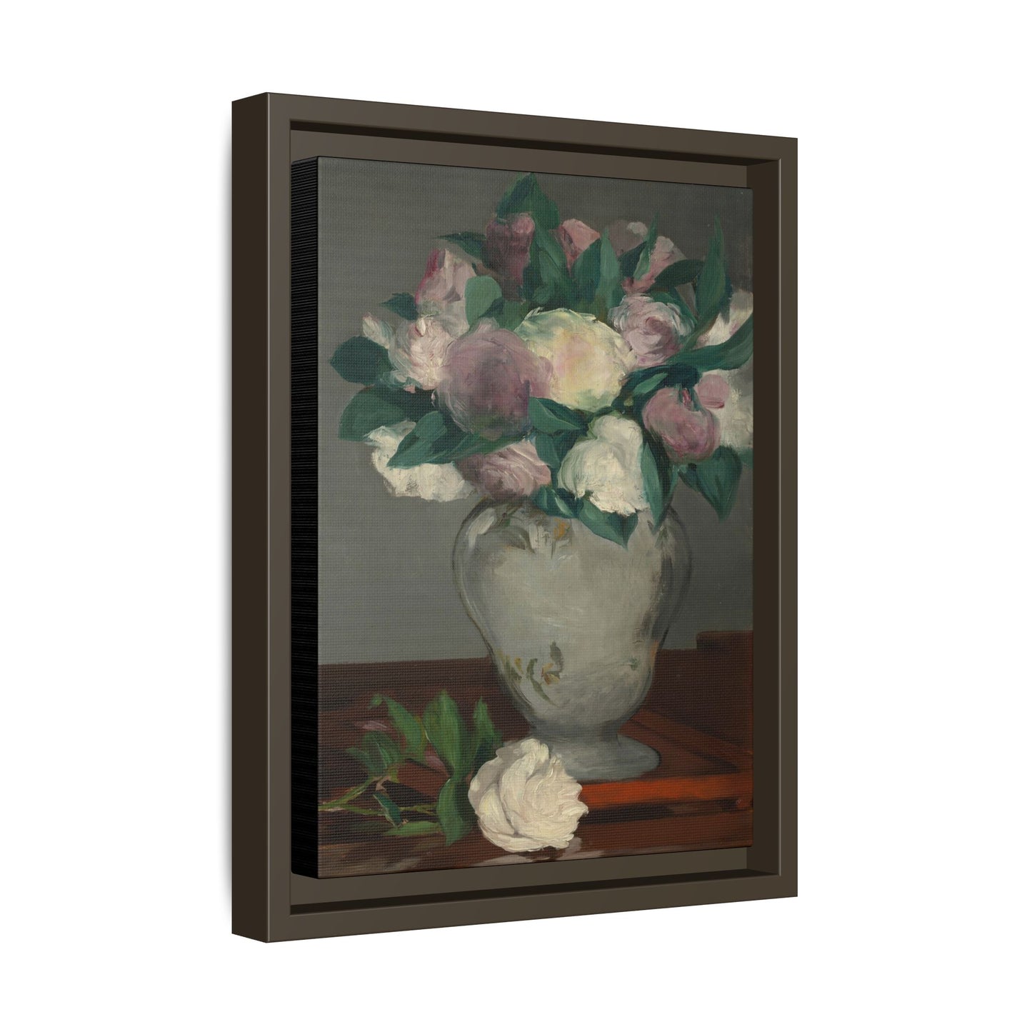 Manet, Édouard - Peonies (1864) - Matte Canvas, Framed