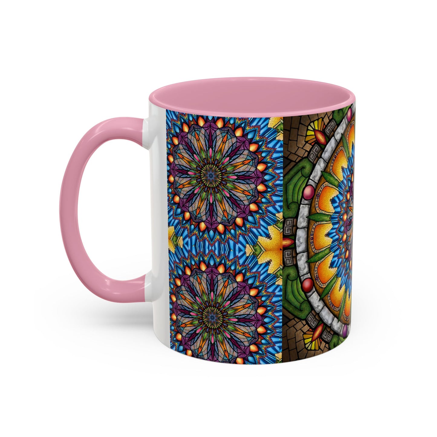 Pacio, Adam - Emerald Arrows Mandala - Colorful Accent Mugs