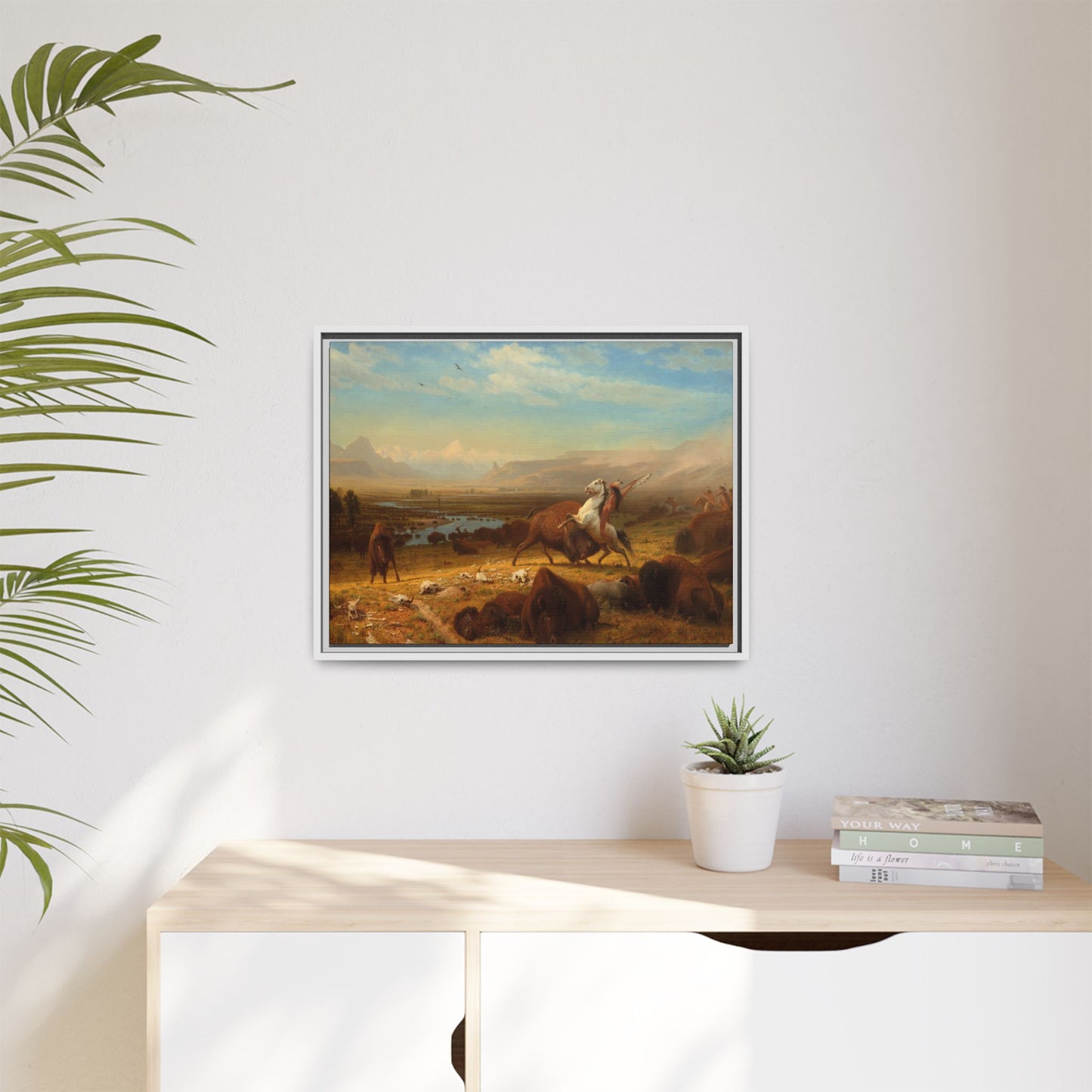 Bierstadt, Albert - The Last of the Buffalo  (1888) - Matte Canvas, Framed