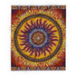 Solar Disc Mandala - Arctic Fleece Blanket