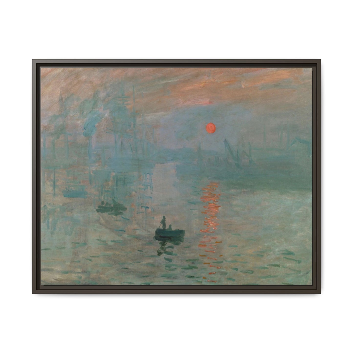 Monet, Claude - Impression, Sunrise (1872) - Matte Canvas, Framed