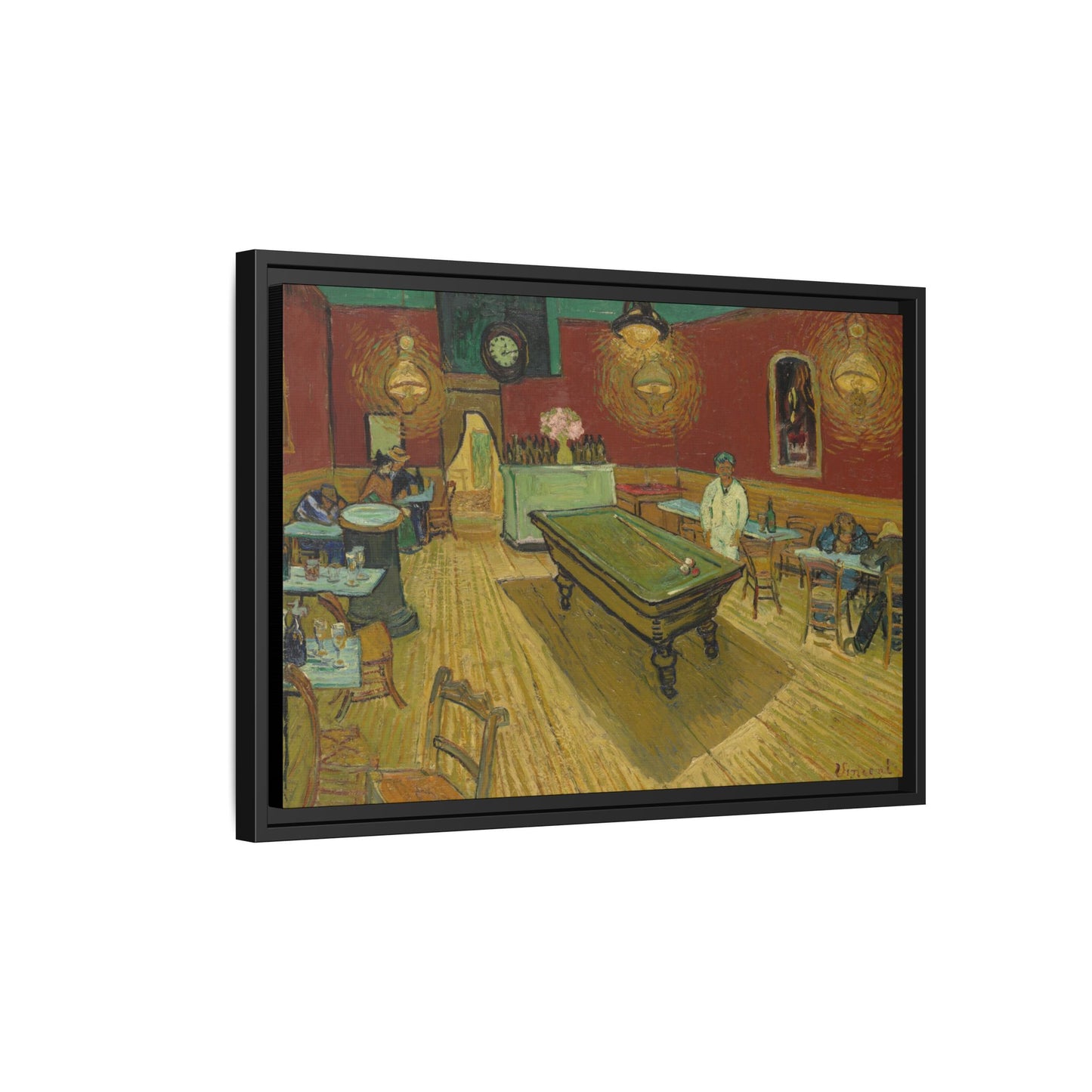 Van Gogh, Vincent - The Night Cafe (1888) - Matte Canvas, Framed