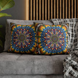 Emerald Arrows Mandala - Suede Square Pillowcase
