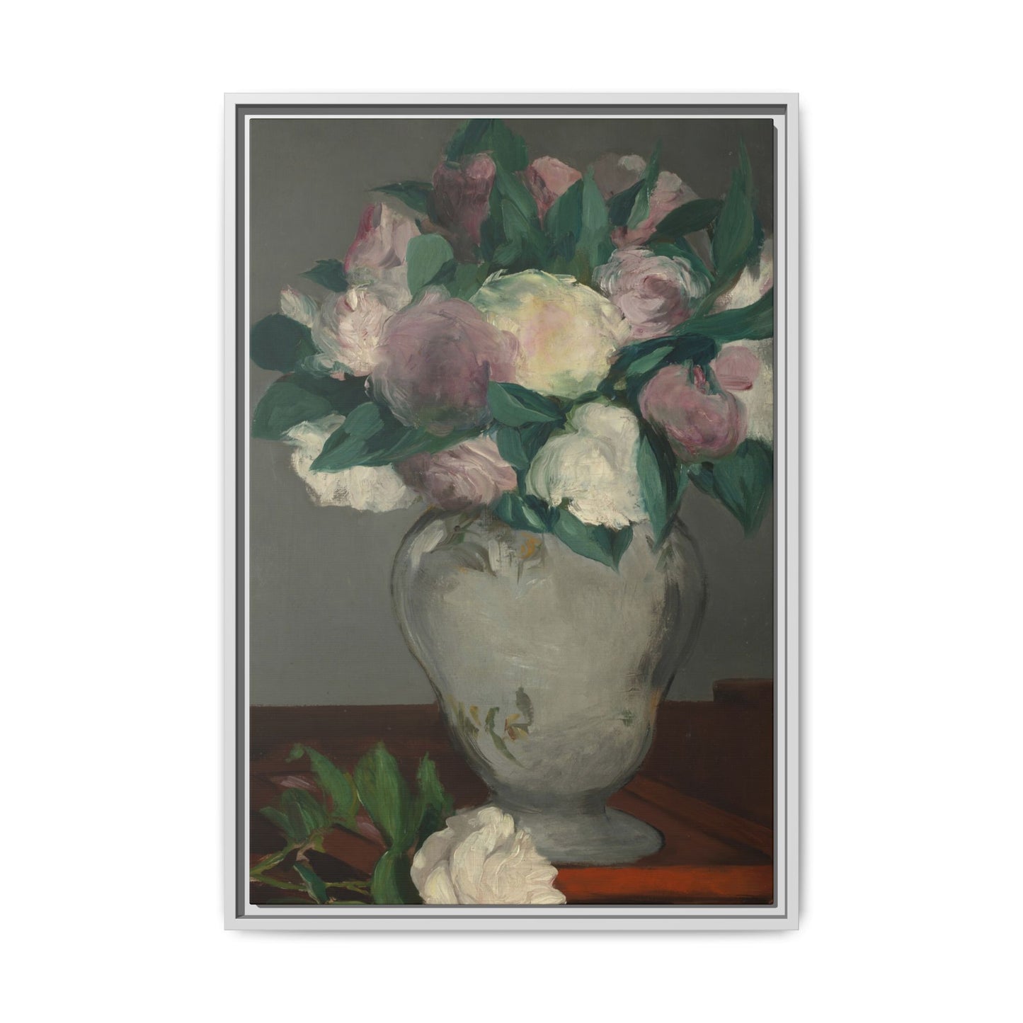 Manet, Édouard - Peonies (1864) - Matte Canvas, Framed