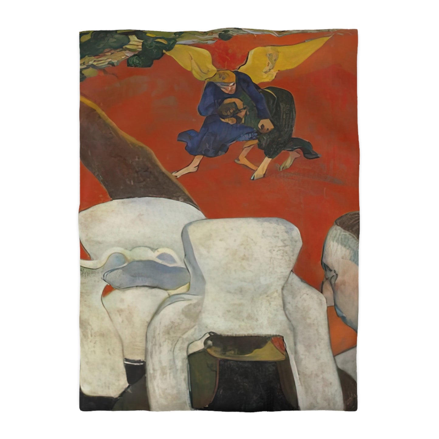 Gauguin, Paul - Vision of the Sermon (Jacob Wrestling with the Angel) (1888) - Microfiber Duvet Cover