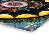 Obsidian Grandmothers Mandala - Acrylic Block