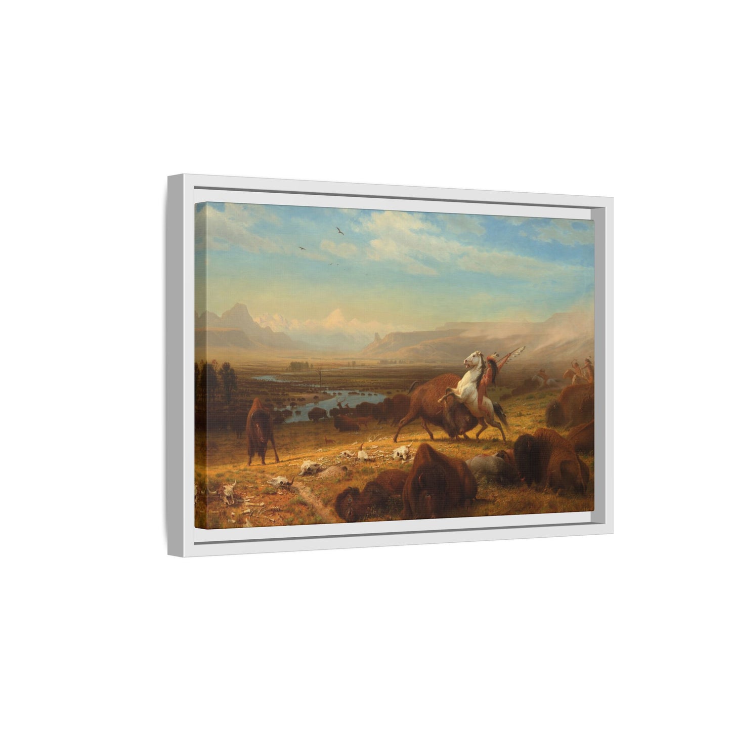 Bierstadt, Albert - The Last of the Buffalo  (1888) - Matte Canvas, Framed