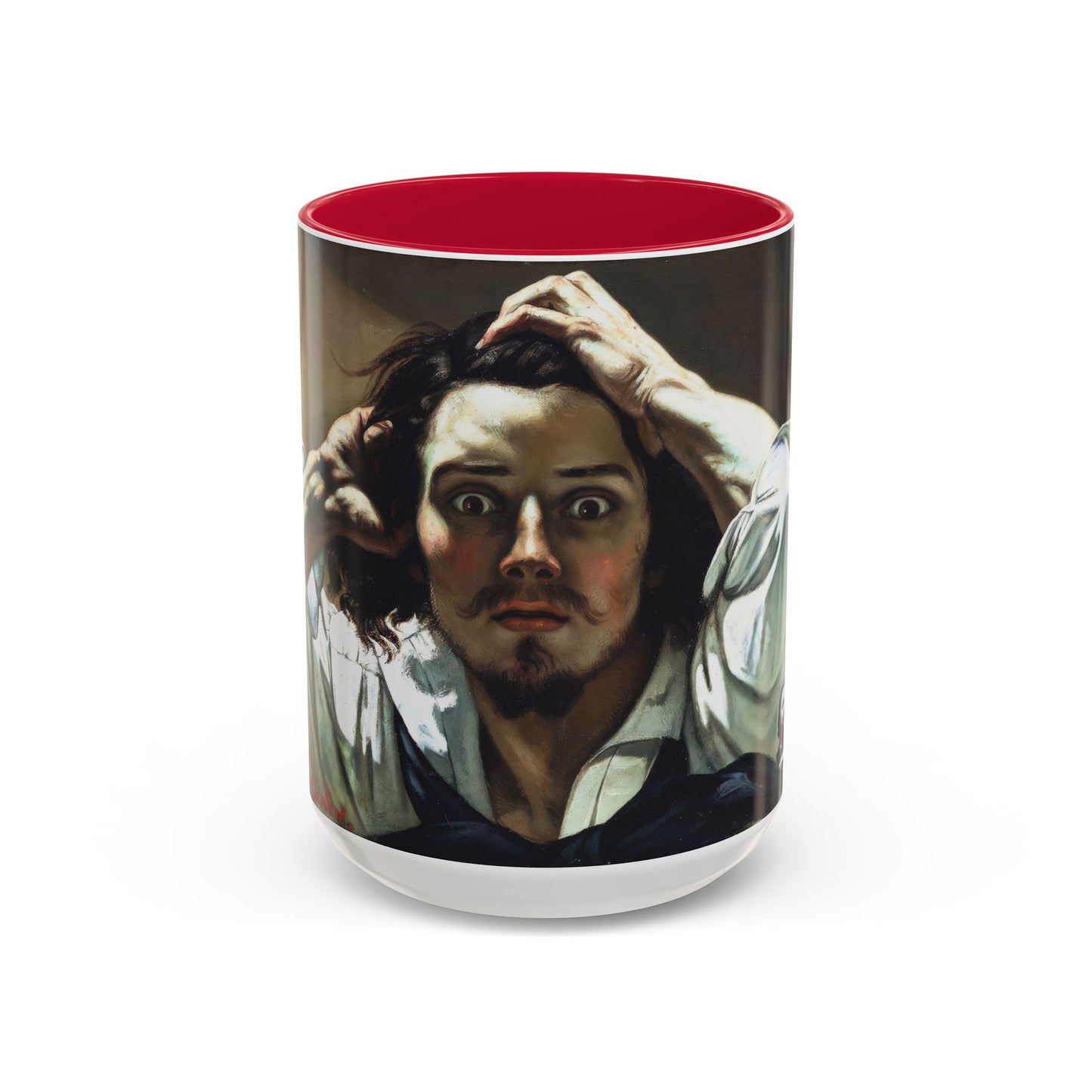 Courbet, Gustave - The Desperate Man (1843) - Colorful Accent Mugs