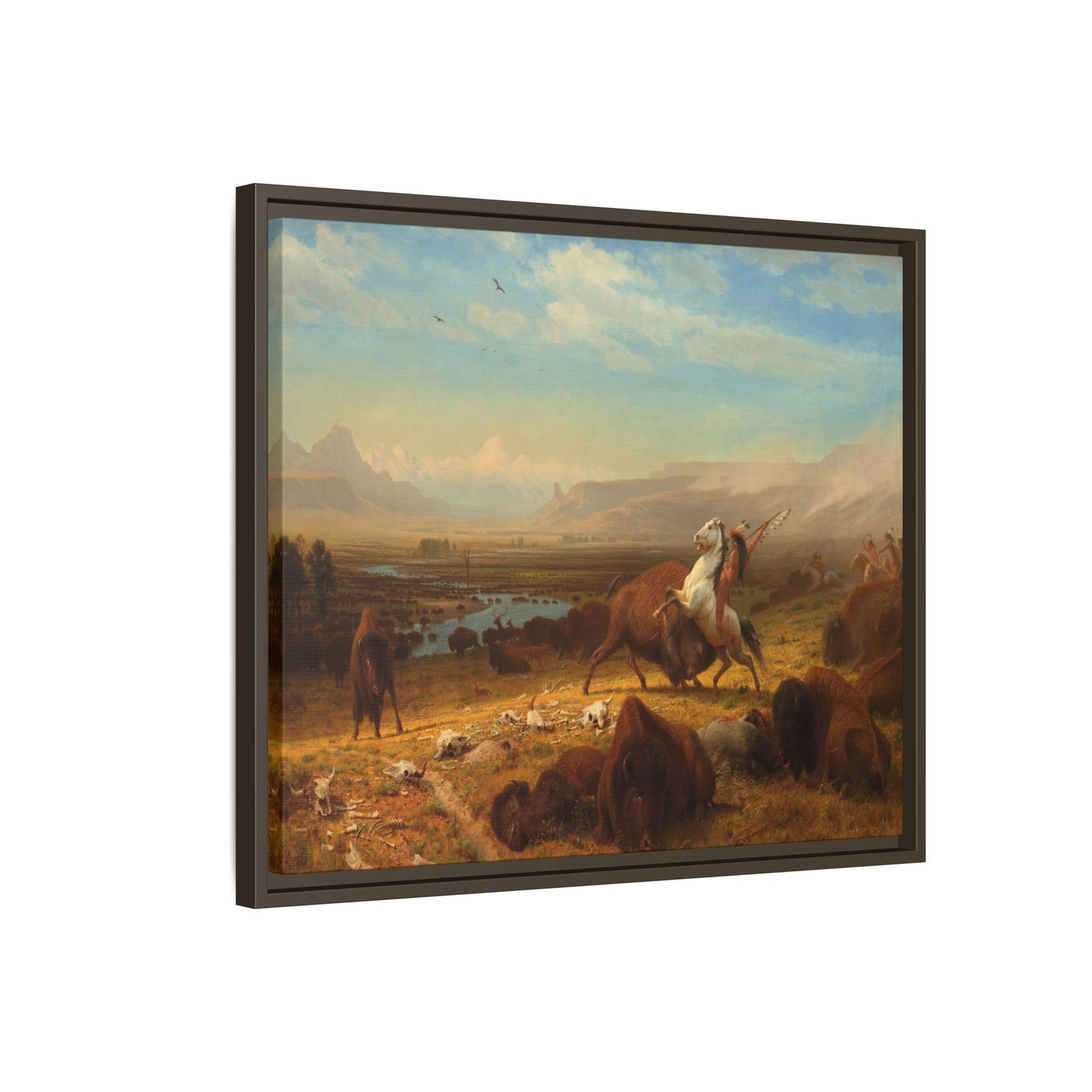 Bierstadt, Albert - The Last of the Buffalo  (1888) - Matte Canvas, Framed