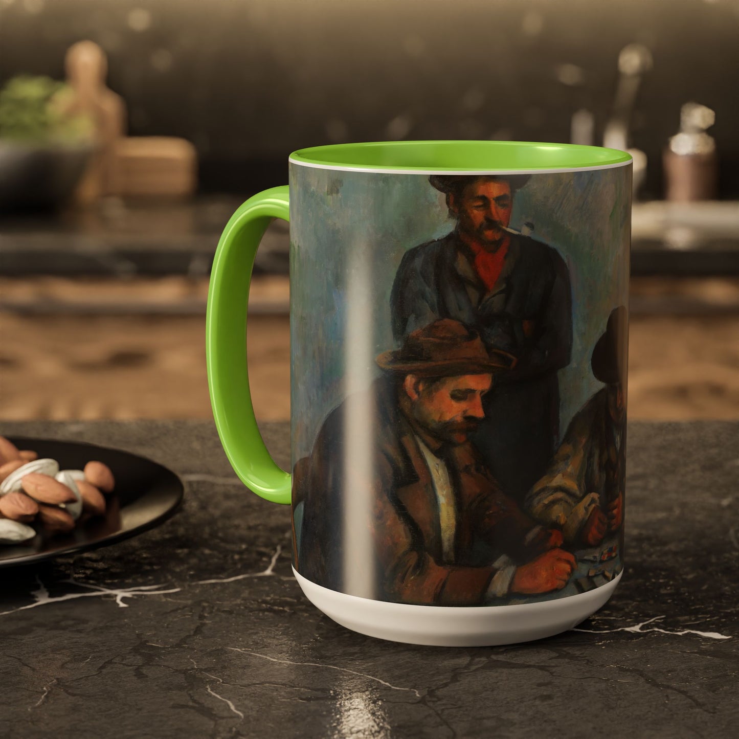 Cézanne, Paul - The Card Players (1892) - Colorful Accent Mugs