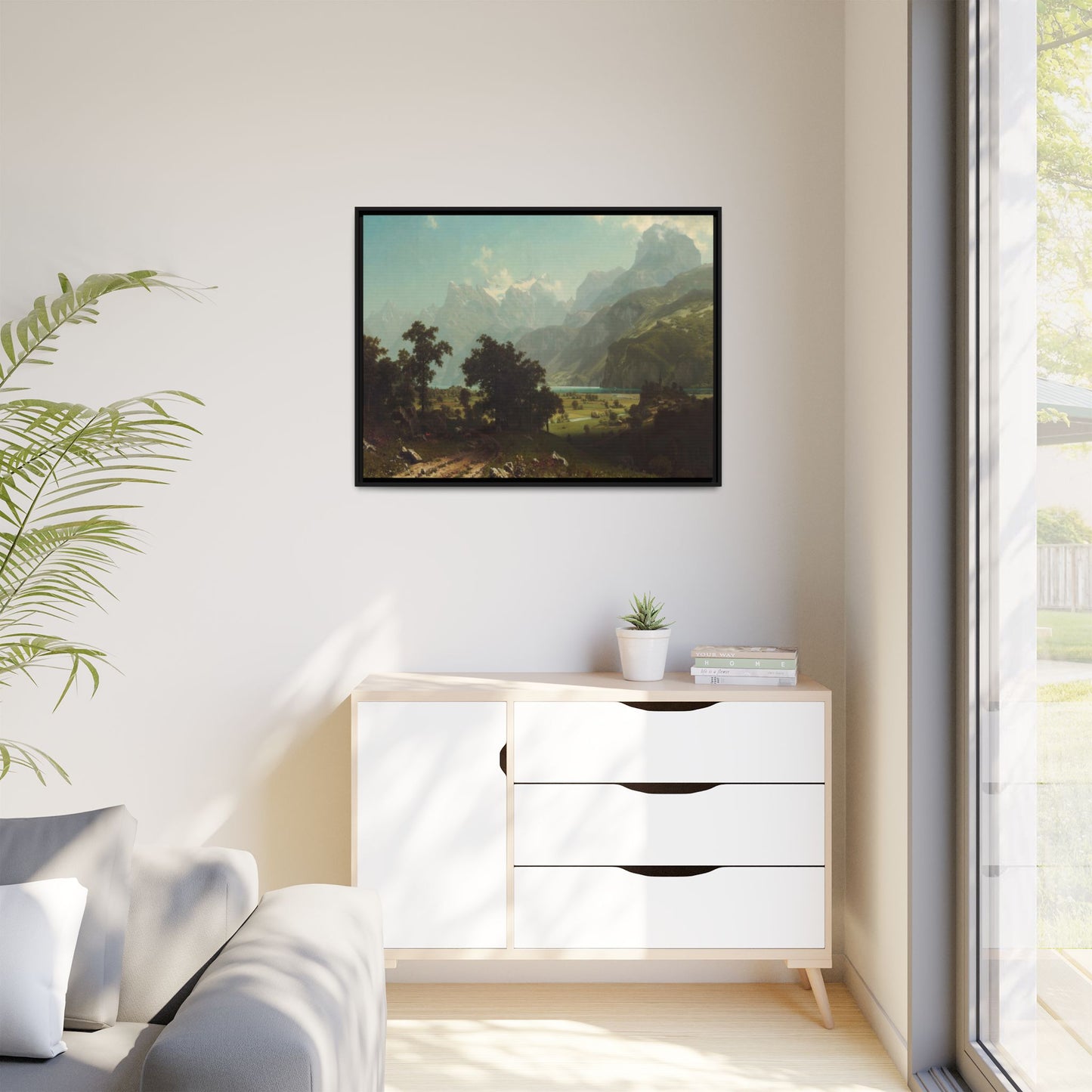 Bierstadt, Albert - Lake Lucerne (1858) - Matte Canvas, Framed