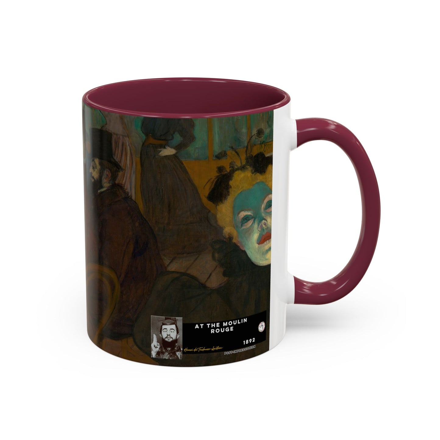Toulouse-Lautrec, Henri - At the Moulin Rouge (1892) - Colorful Accent Mugs