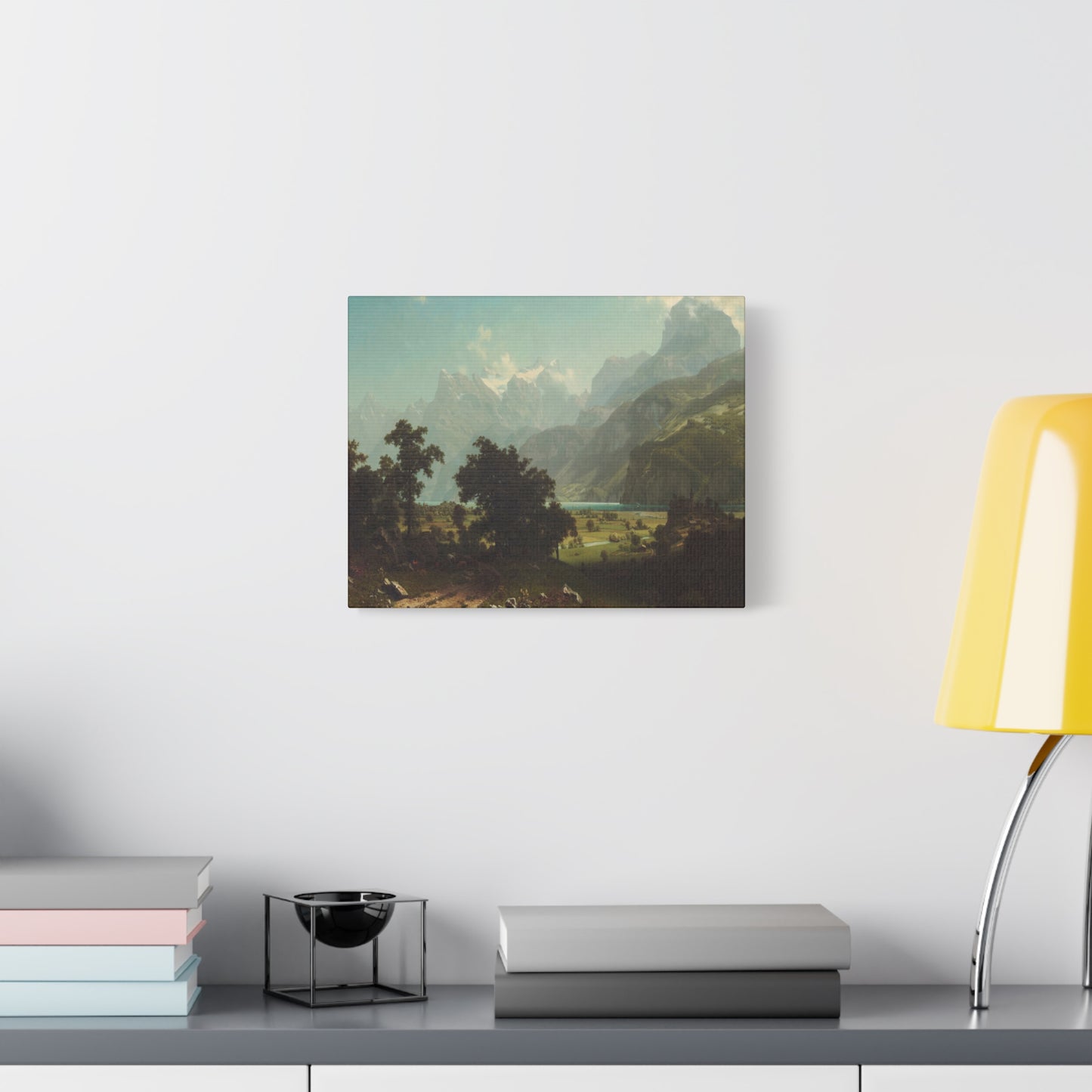 Bierstadt, Albert - Lake Lucerne (1858) - Canvas Block, unframed
