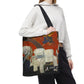 Gauguin, Paul - Vision of the Sermon (Jacob Wrestling with the Angel) (1888) - Tote Bag