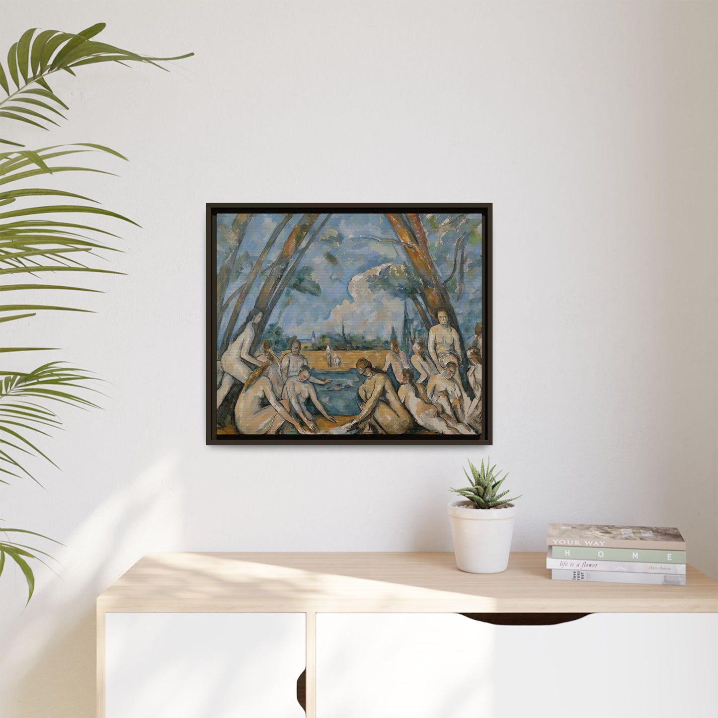 Cézanne, Paul - The Large Bathers (1906) - Matte Canvas, Framed