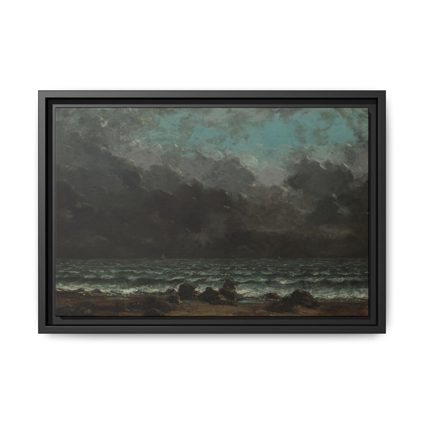 Courbet, Gustave - The Sea (1865) - Matte Canvas, Framed