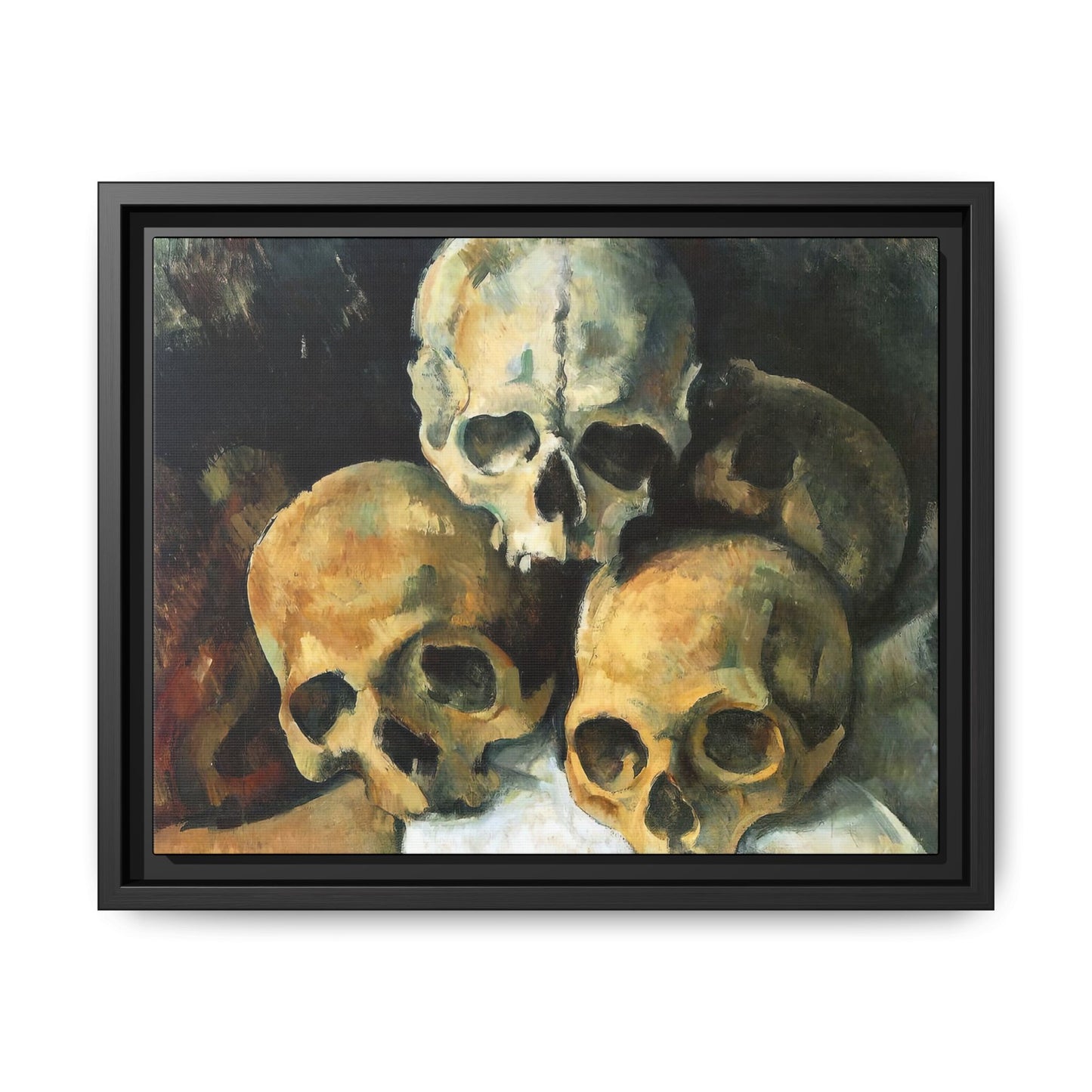 Cézanne, Paul - Pyramid of Skulls (1901) - Matte Canvas, Framed