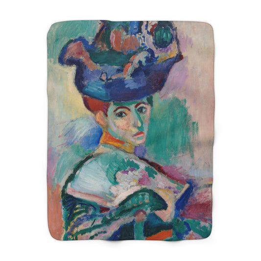 Matisse, Henri - Woman with a Hat (1905) - Sherpa Fleece Blanket