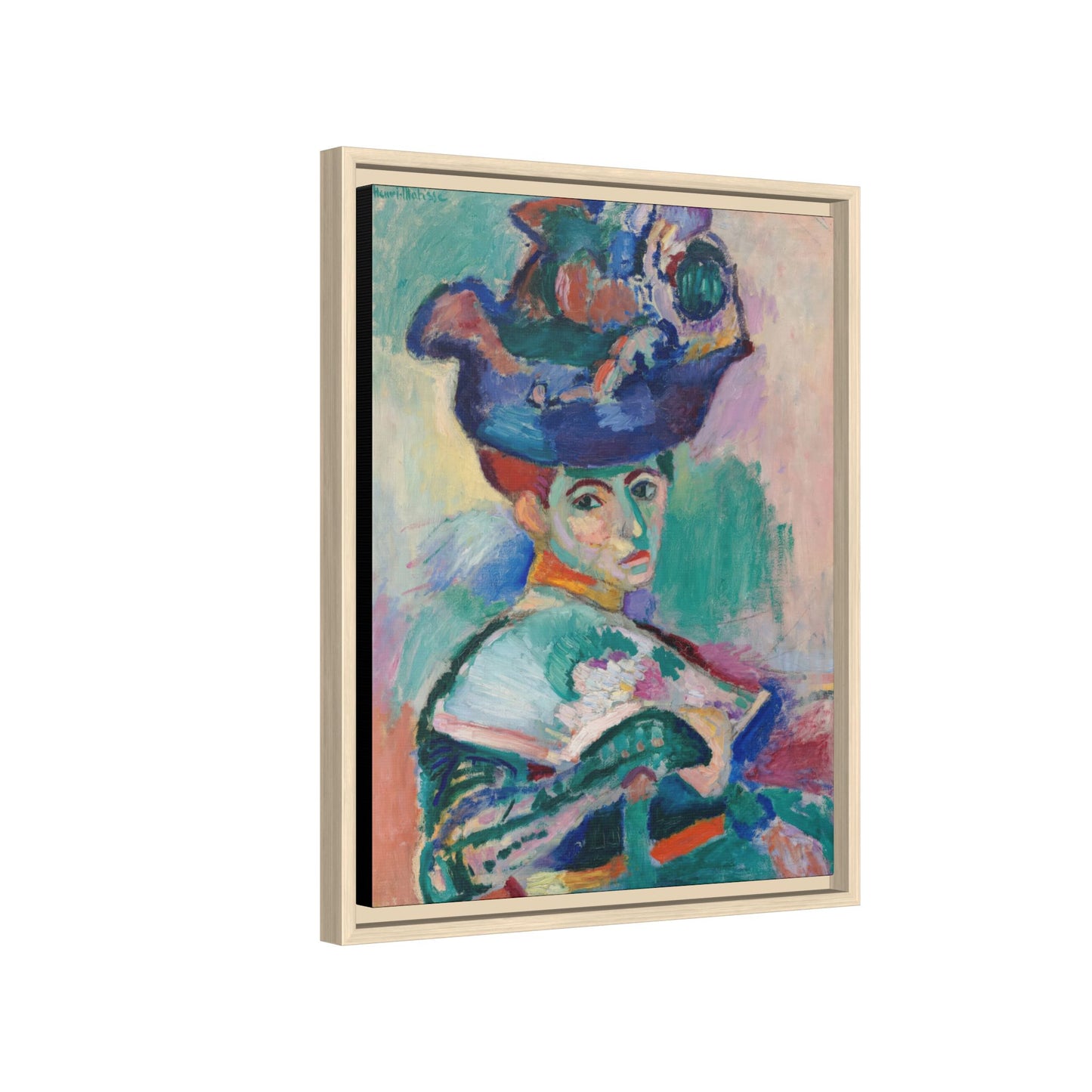 Matisse, Henri - Woman with a Hat (1905) - Matte Canvas, Framed