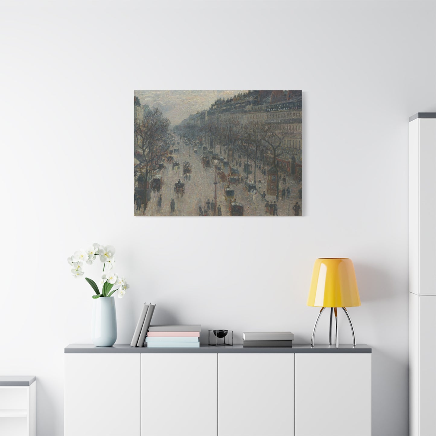 Pissarro, Camille - Boulevard Montmartre, Winter Morning (1897) - Canvas Block, unframed