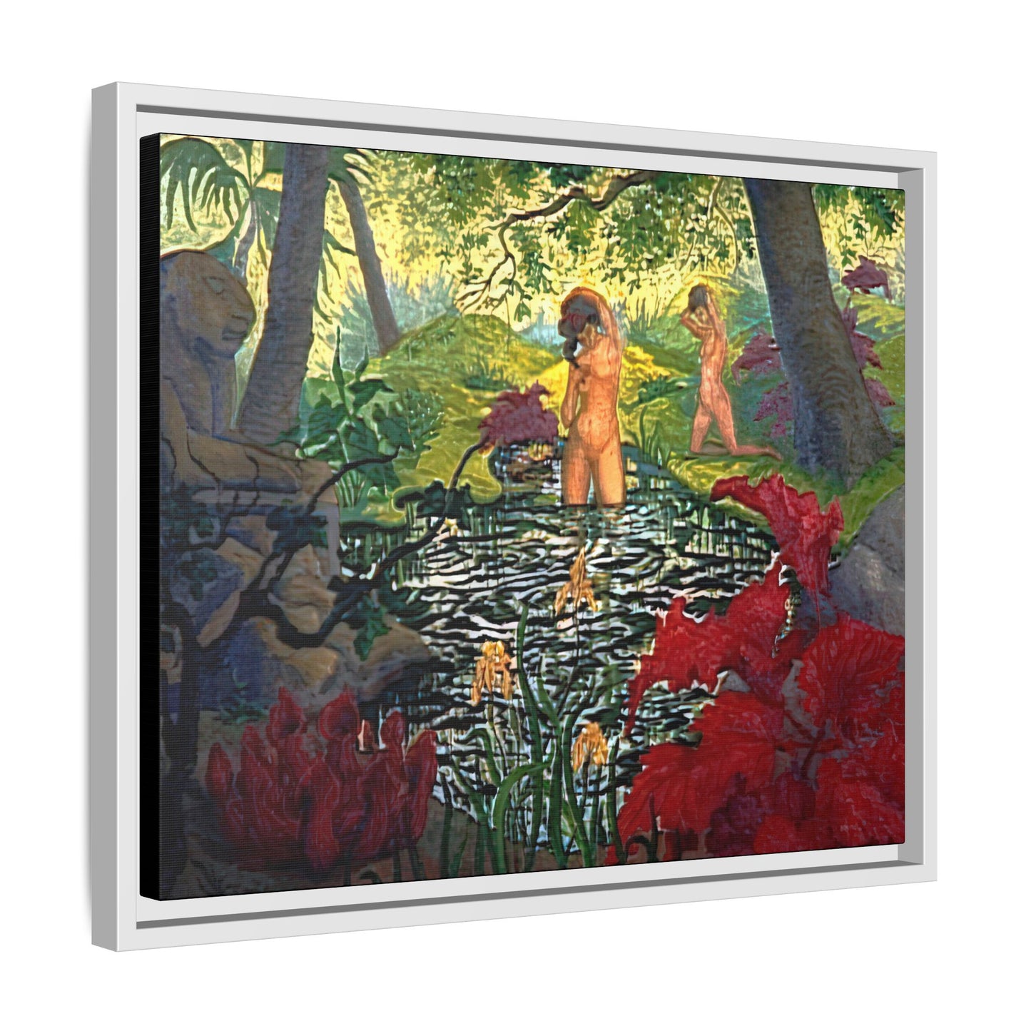 Ranson, Paul - The Lotus Bather (1906) - Matte Canvas, Framed