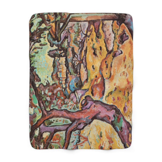 Braque, Georges - Olive Tree near L'Estaque (1906) - Sherpa Fleece Blanket