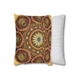 Lion Summer Mandala - Suede Square Pillowcase