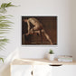Courbet, Gustave - Study of a Nude Man (1840) - Matte Canvas, Framed