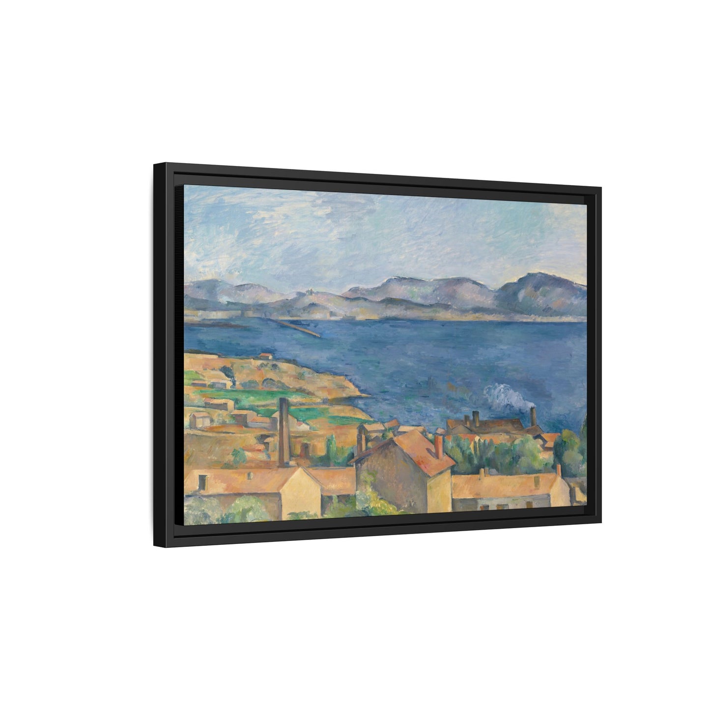Cézanne, Paul - The Bay of Marseille, Seen from L'Estaque (1885) - Matte Canvas, Framed