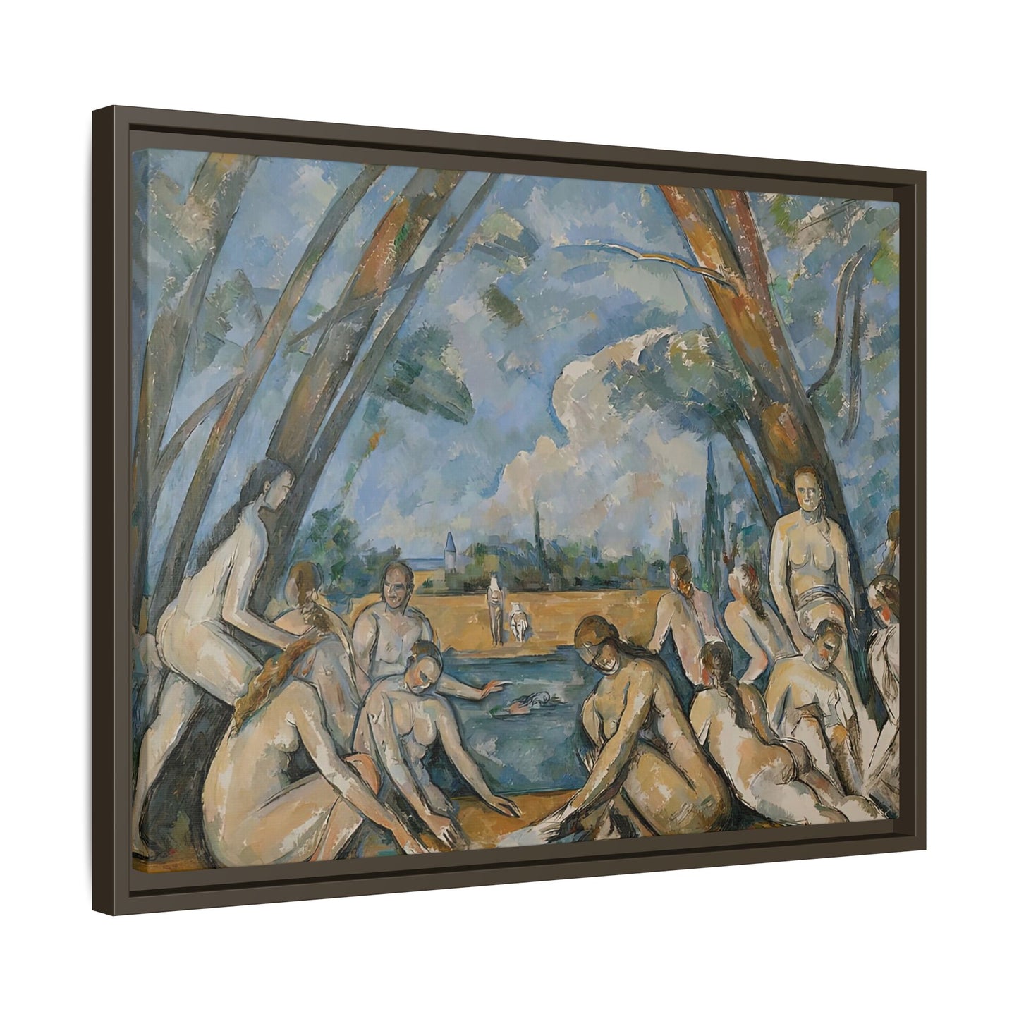 Cézanne, Paul - The Large Bathers (1906) - Matte Canvas, Framed