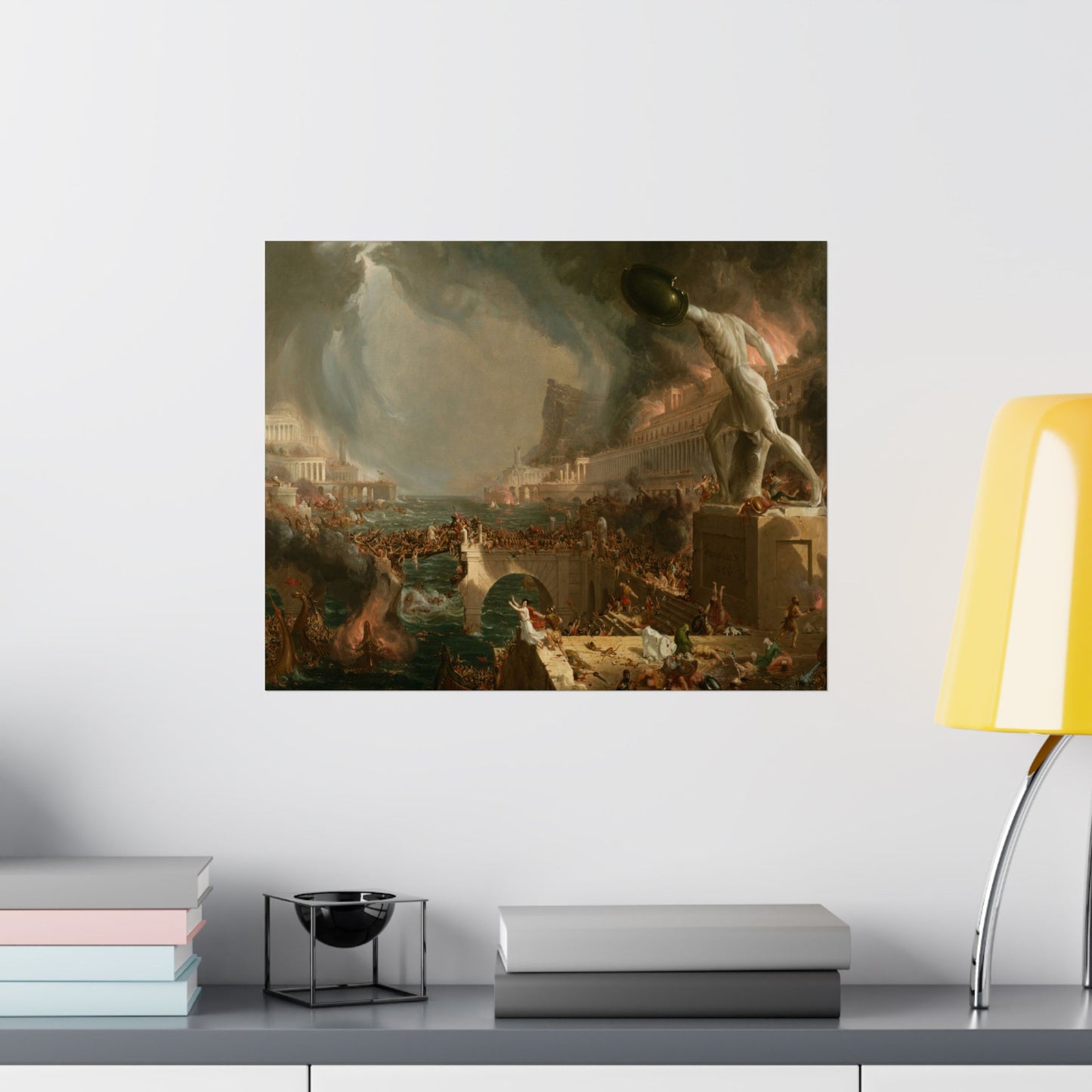 Cole. Thomas - The Course of Empire: Destruction (1836) - Satin Posters