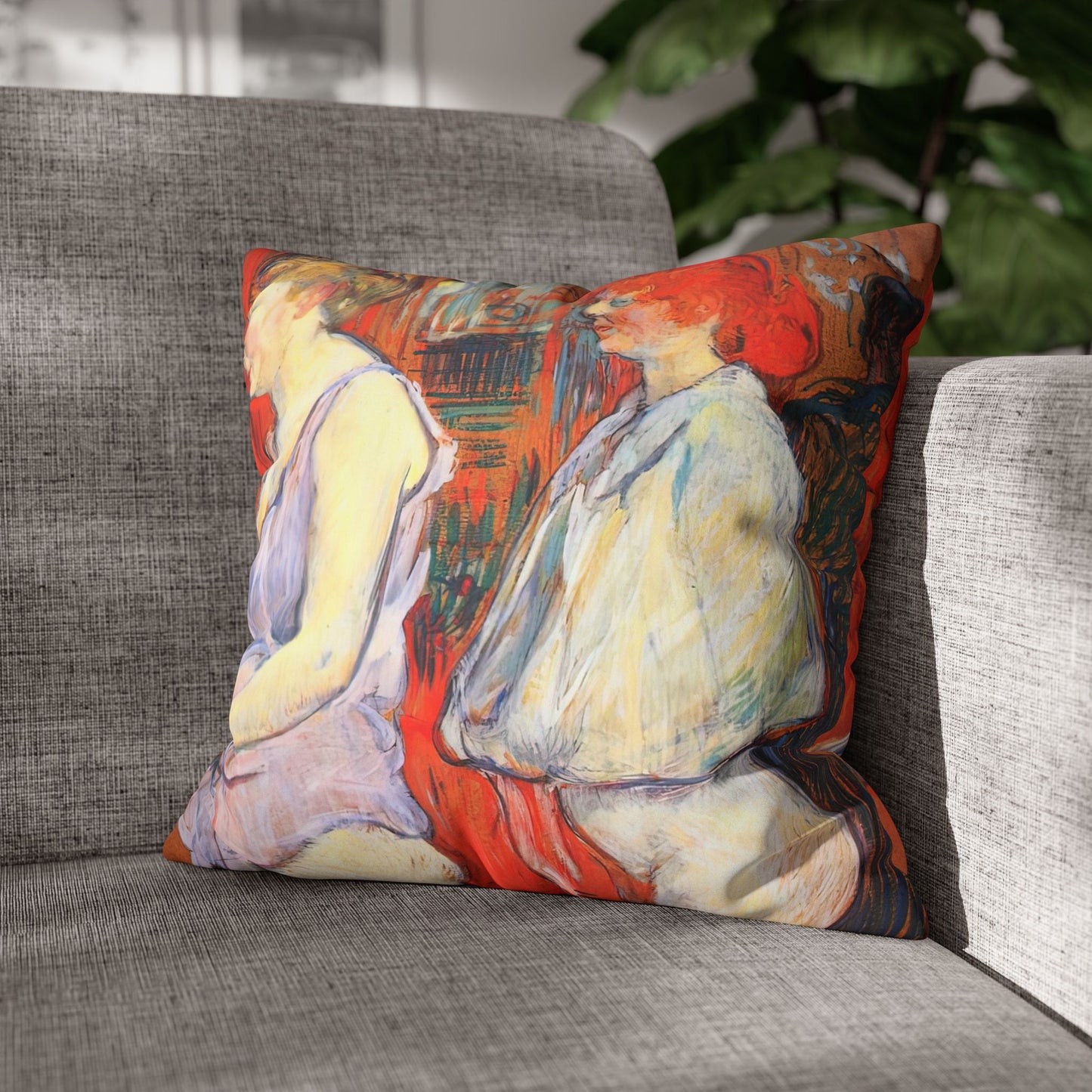 Toulouse-Lautrec, Henri - The Medical Inspection (1894) - Suede Square Pillowcase