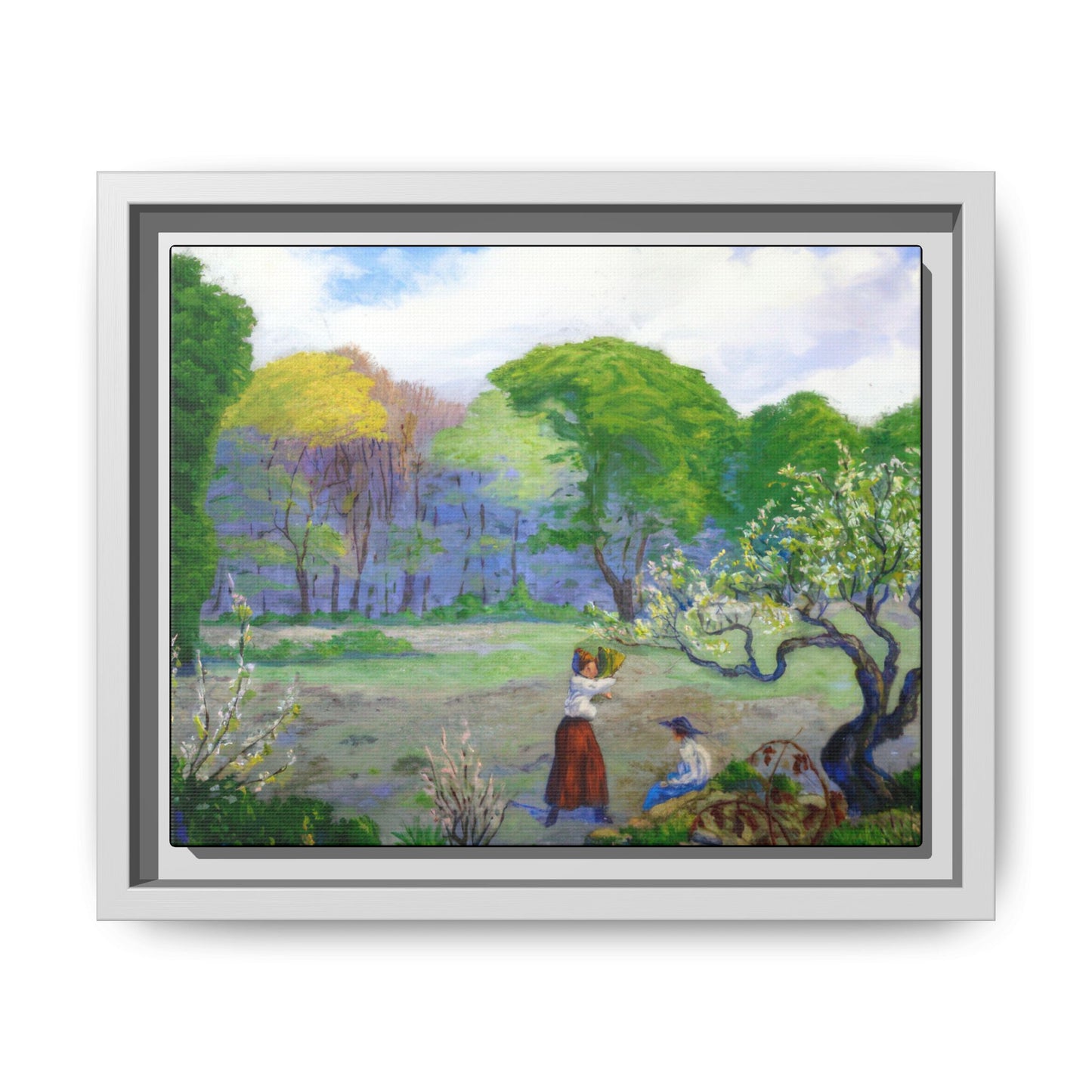 Ranson, Paul - Picking Flowers (1890) - Matte Canvas, Framed