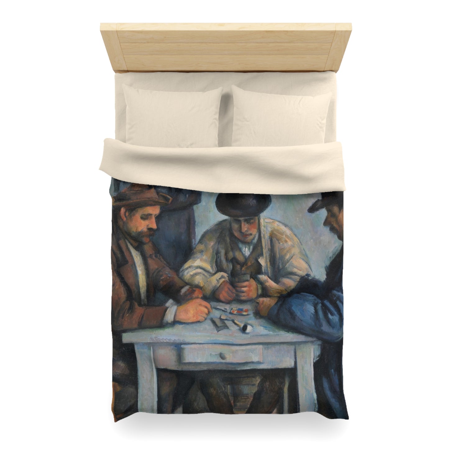 Cézanne, Paul - The Card Players (1892) - Microfiber Duvet Cover