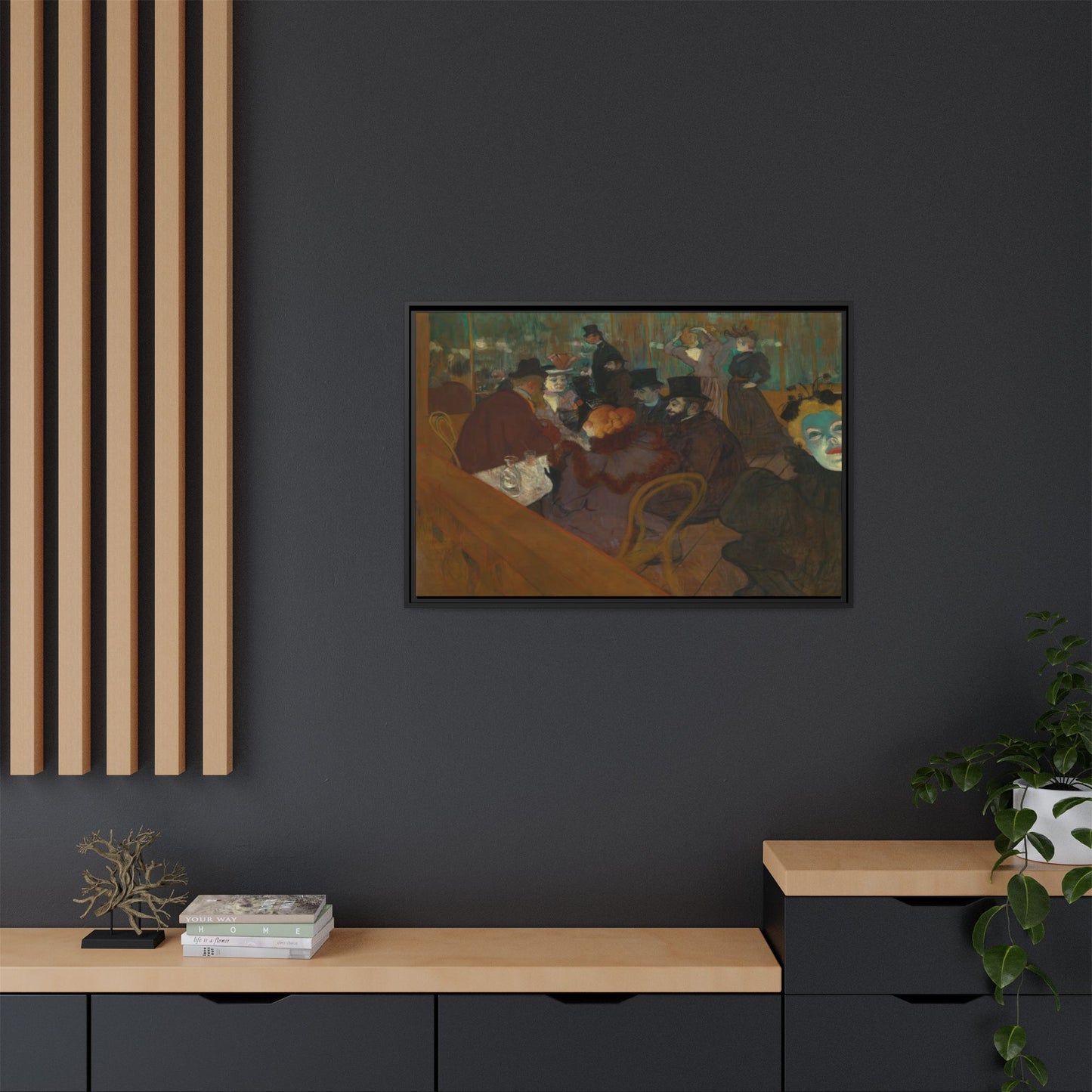 Toulouse-Lautrec, Henri - At the Moulin Rouge (1892) - Matte Canvas, Framed