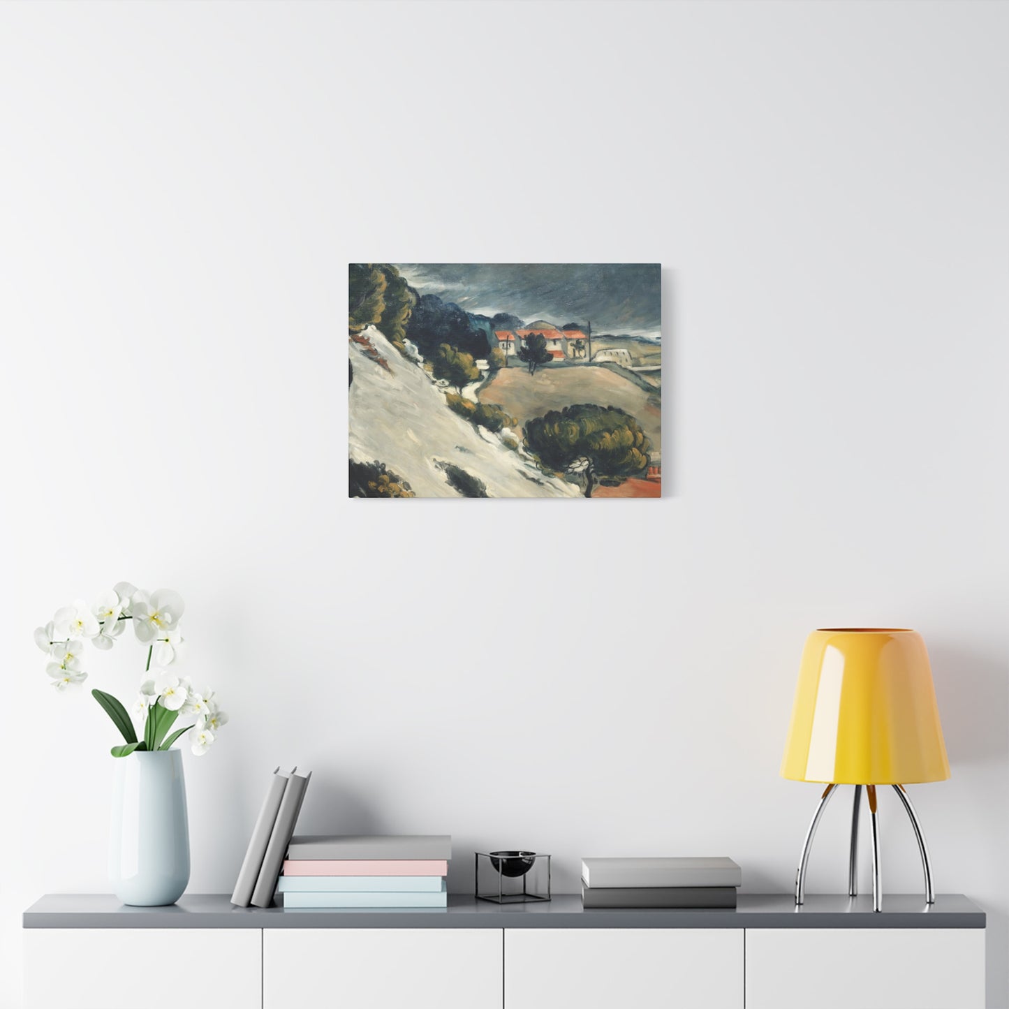 Cézanne, Paul - L’Estaque, Melting Snow (1870) - Canvas Block, unframed