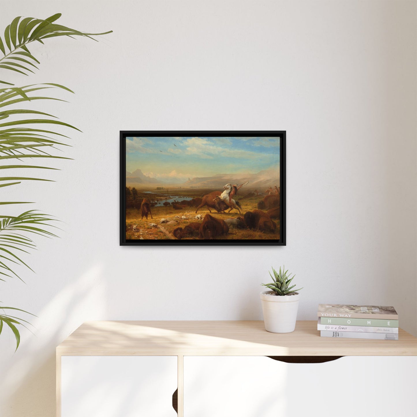 Bierstadt, Albert - The Last of the Buffalo  (1888) - Matte Canvas, Framed