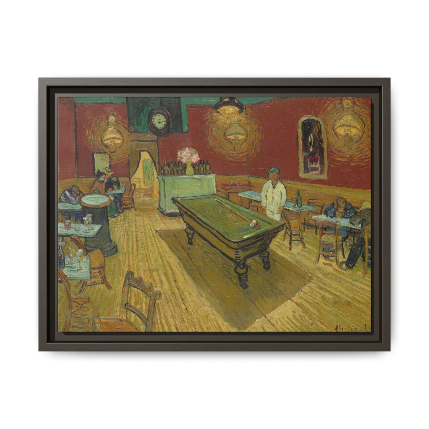 Van Gogh, Vincent - The Night Cafe (1888) - Matte Canvas, Framed