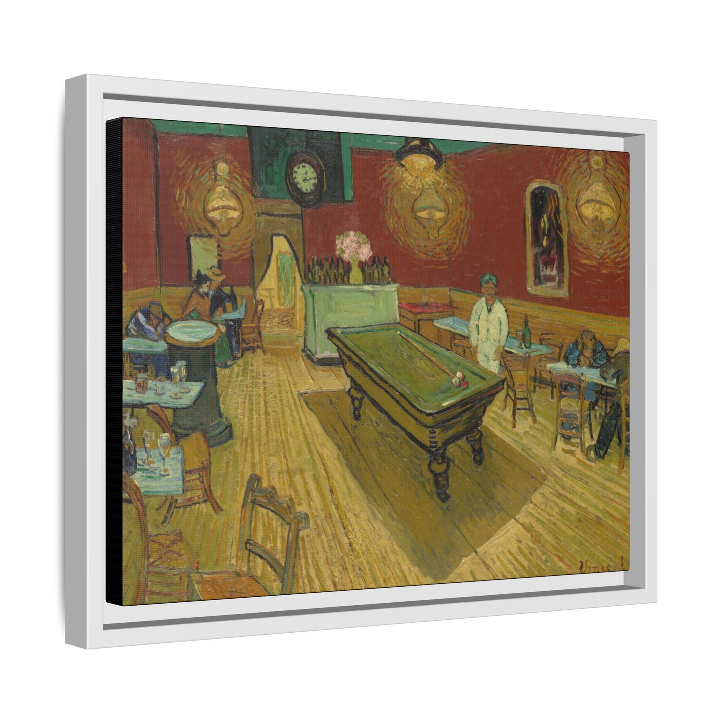 Van Gogh, Vincent - The Night Cafe (1888) - Matte Canvas, Framed