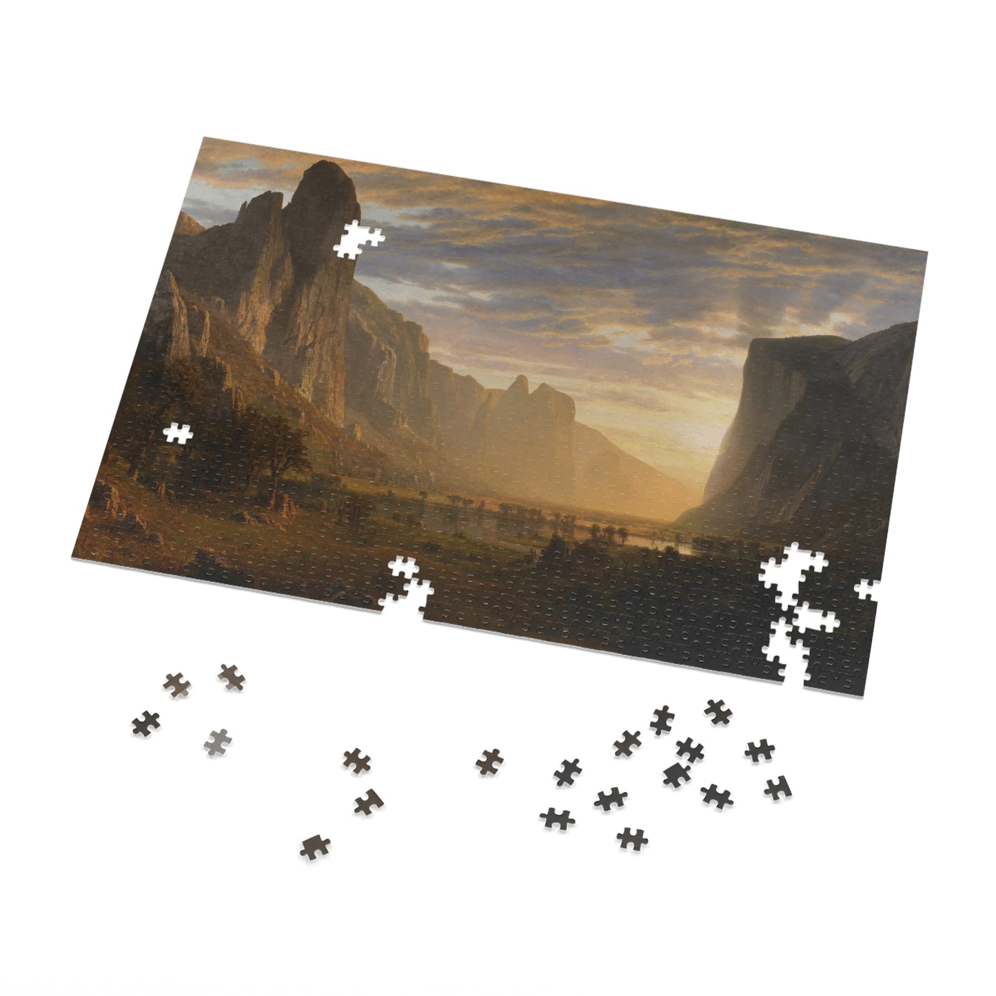 Bierstadt, Albert - Looking Down Yosemite Valley (1865) - 1000pc Jigsaw Puzzle