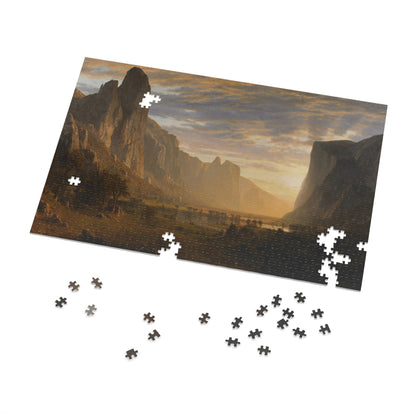 Bierstadt, Albert - Looking Down Yosemite Valley (1865) - 1000pc Jigsaw Puzzle