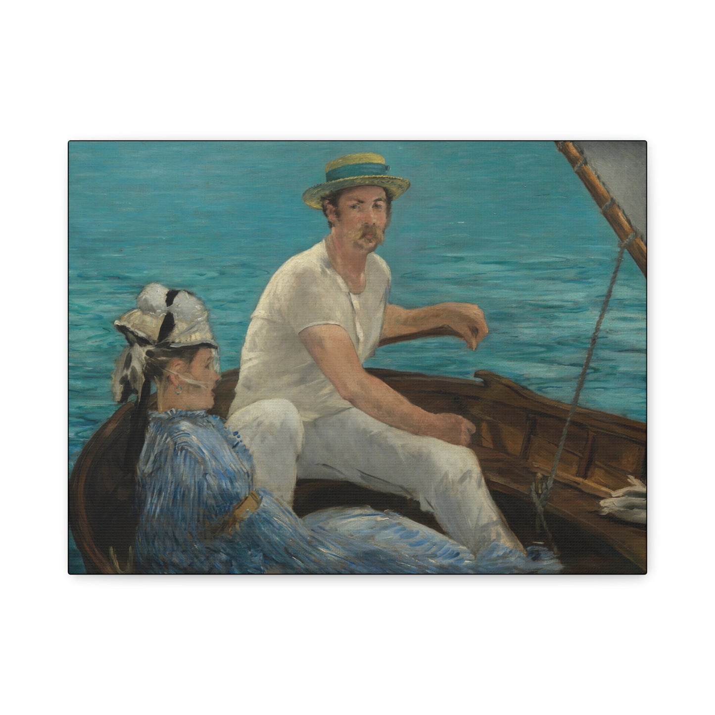 Manet, Édouard - Boating (1874) - Canvas Block, unframed