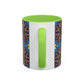Pacio, Adam - Emerald Arrows Mandala - Colorful Accent Mugs
