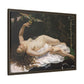 Courbet, Gustave - Woman with a Parrot (1866) - Matte Canvas, Framed