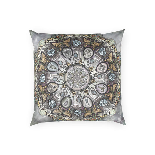 Pacio, Adam - Memento Mori Mandala - Poly Velvet Pillow