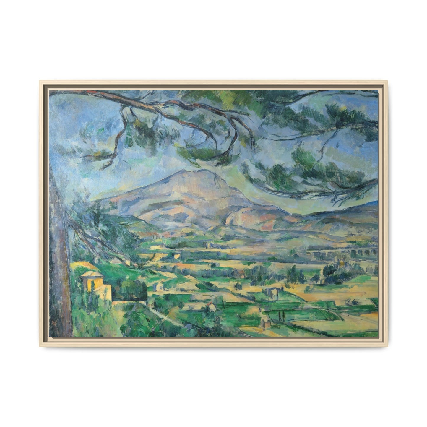 Cézanne, Paul - Mont Sainte-Victoire with Large Pine (1887) - Matte Canvas, Framed