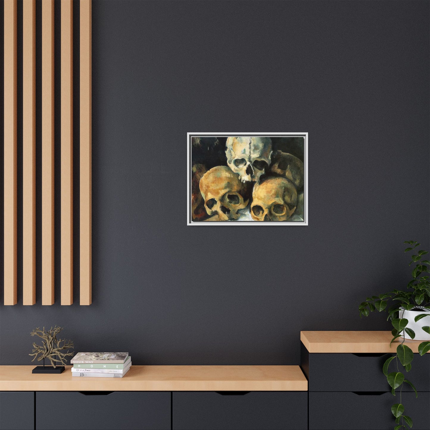 Cézanne, Paul - Pyramid of Skulls (1901) - Matte Canvas, Framed
