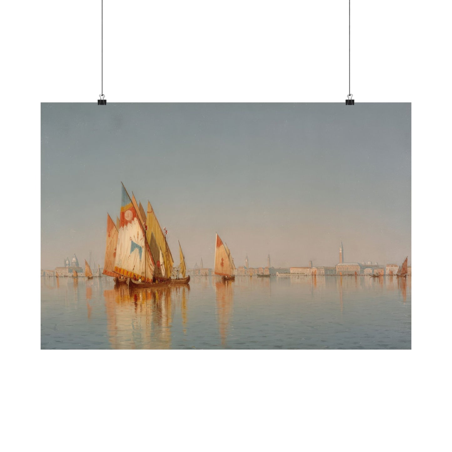 Gifford, Sanford Robinson - Venetian Sails: A Study (1873) - Satin Posters
